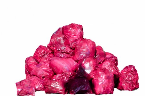 Professional waste removal team at work